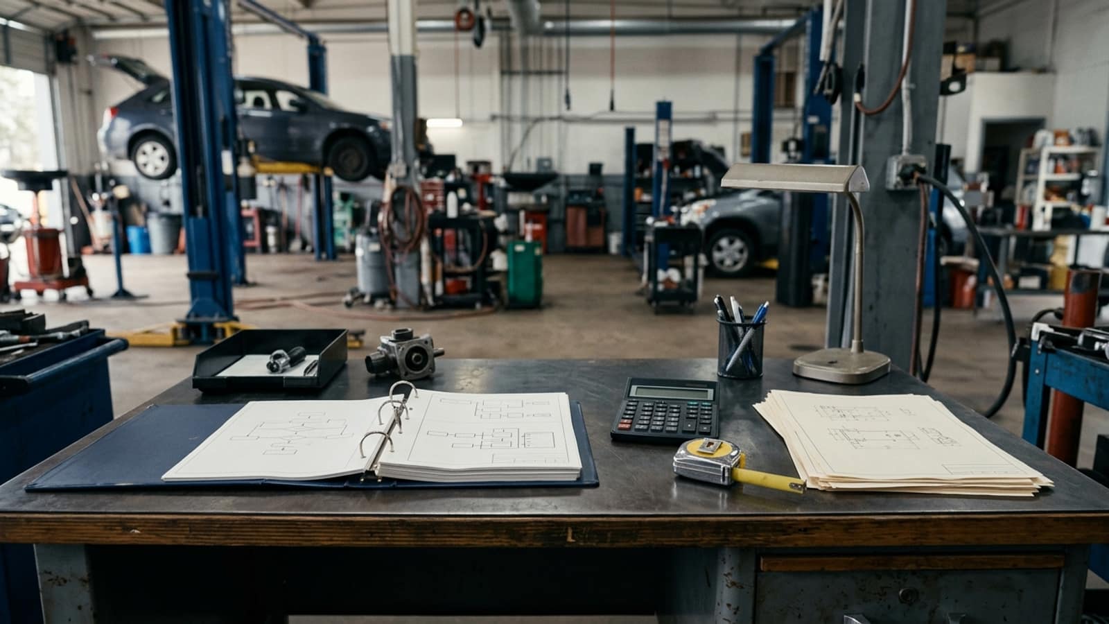 Auto repair equipment planning scene for Auto Repair Shop Financing Costs: Compare the Real Drivers