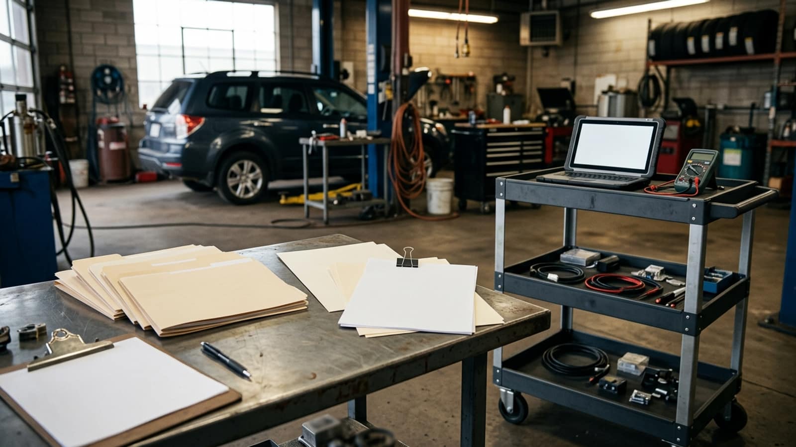 Auto repair equipment planning scene for Auto Repair Equipment Financing by Credit Tier