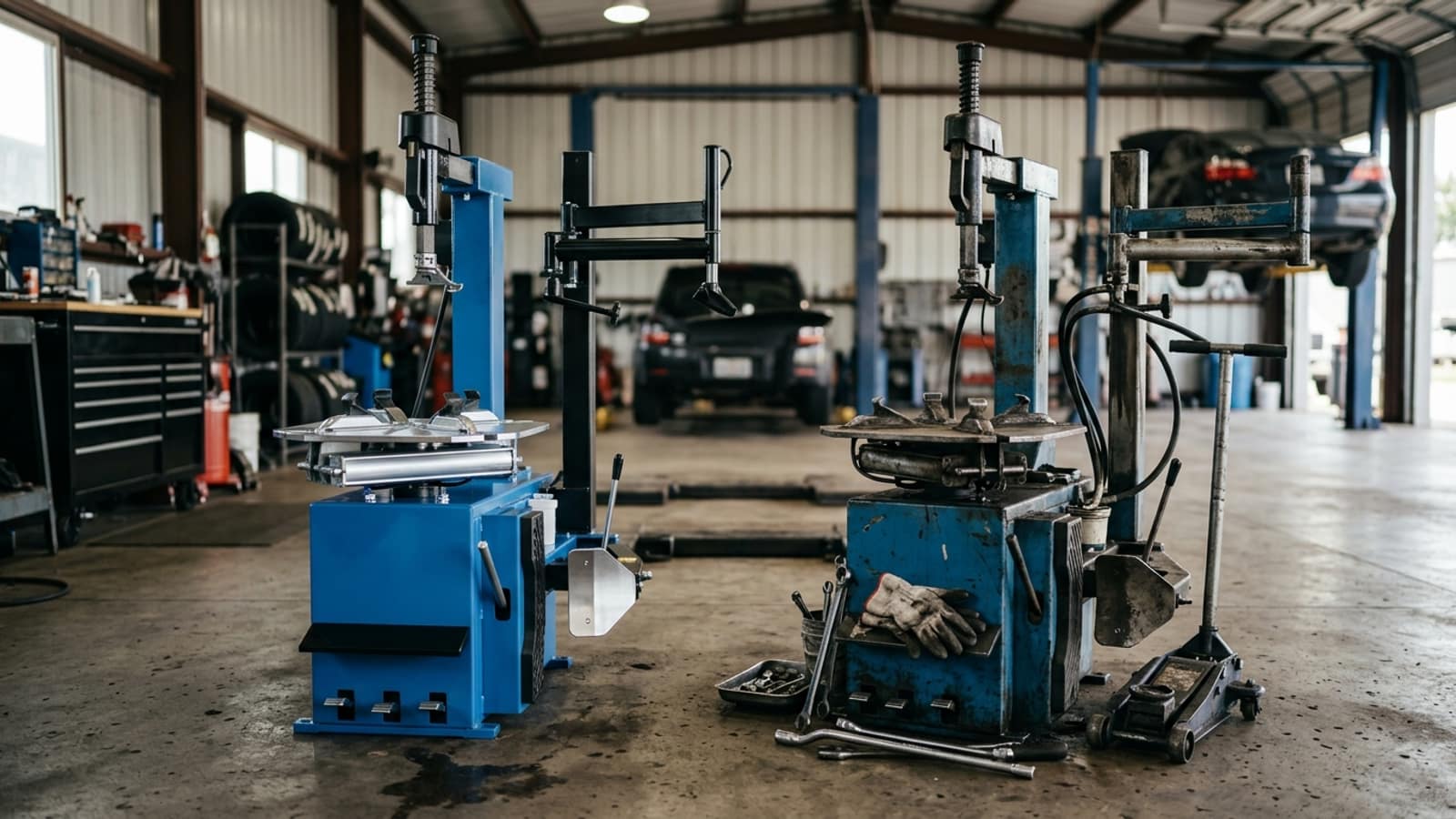 Auto repair equipment planning scene for New vs. Used Auto Repair Equipment Financing