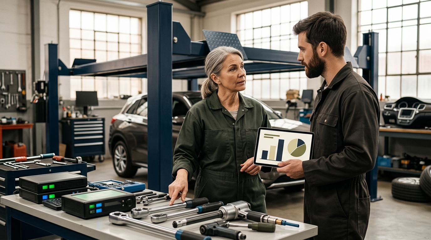 Illustration: Leasing vs. Buying Mechanic Tools: A 2026 Financial Guide for Shop Owners